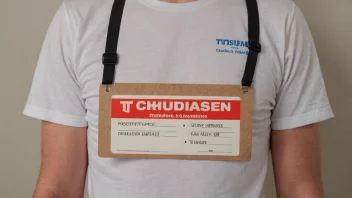 Et bilde av en person med en navnelapp som sier Tschudimadsen.