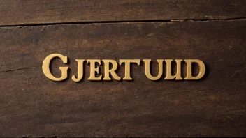 Et tradisjonelt norsk kvinnenavn, Gjertrud, skrevet i tykke, gylne bokstaver på en trebakgrunn.