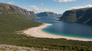 Et malerisk landskap av Vingsands, som viser dens naturskjønnhet