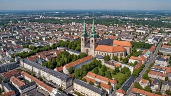 Flyfoto av Darmstadt, Tyskland