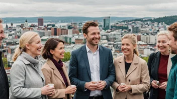 En gruppe mennesker fra Oslo samlet sammen, som representerer en osloforening.