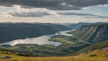 Et vakkert landskap fra en nordlig region i Norge.