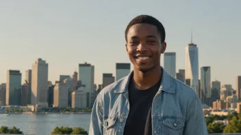 En person med etternavnet Williams, som smiler og står foran en bysilhuett.