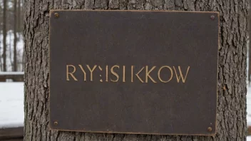 Et bilde av en person eller en plass med en skilt som sier Rysjkov