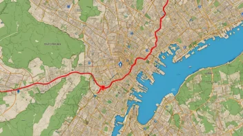Et kart over Oslo med Linderuds markert
