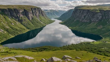 Et pittoreskt landskap av Ofsdalen i Norge.