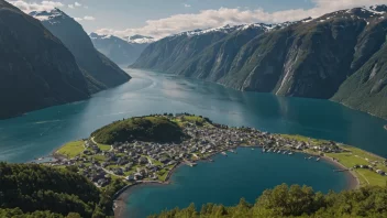 En pittoresk bygd i vestlige Norge