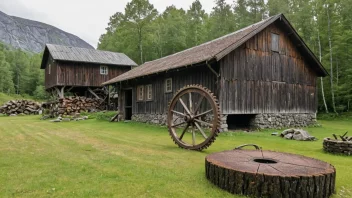Et gammelt sagbruk i Norge, som viser landets industrielle arv.