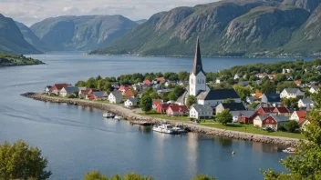 Et malerisk sted i Norge med en sterk tilknytning til kirkelige og kulturelle aktiviteter.