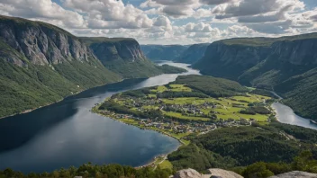 Et fredelig landskap av Hokkåsens, som viser dets naturskjønnhet