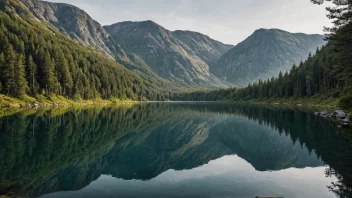 En fredelig sjø i norsk natur.