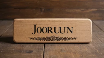 Et treskilt med navnet Jorun, som symboliserer et tradisjonelt skandinavisk kvinnenavn.