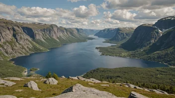 Et fredelig norsk landskap med en hint av stedet Engalsviks