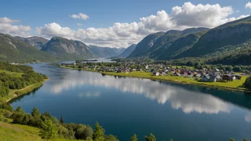 Et malerisk landskap av Liernes kommune.