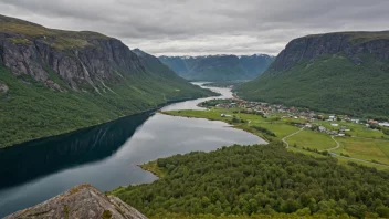 Et malerisk bilde av Blystadlia, som viser stedets unike karakter og sjarm.