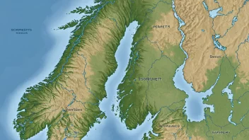 Et kart over Norge med Sørfinnsets-regionen markert