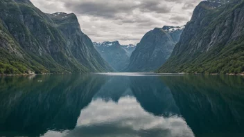 Et malerisk bilde av Ikjefjord i Norge.