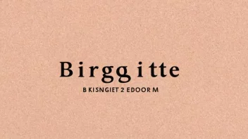 Et bilde av navnet Birgitte med dens possessive form Birgittes