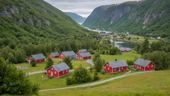 Et malerisk landskap av Imerslund i Norge.