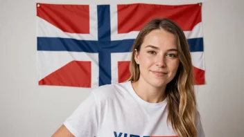 Et enkelt bilde med navnet Vibekes i fet skrift og et norsk flagg.