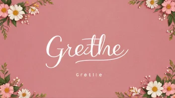 Et vakkert og delikat bilde av navnet Grethe, som symboliserer femininitet og eleganse.