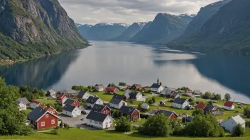 En malerisk landsby i Norge.