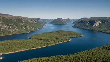 Et fredelig landskap av Bjøllånes, som viser dets naturskjønnhet