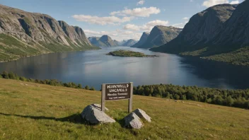 Et fredelig norsk landskap med en hint av Munkvolls' tilstedeværelse.