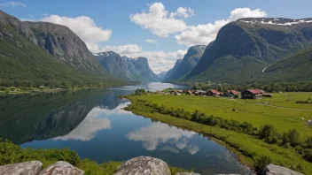 Et fredelig landskap av Blystadlias, som viser dets naturskjønnhet