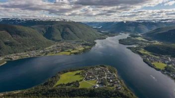Fagernes, en naturskjønn by i Valdres, Norge