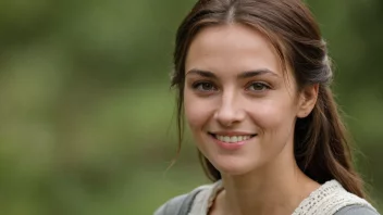 Et portrett av en kvinne med et varmt og invitende uttrykk