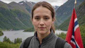 En person med etternavnet Reinertsen, med et norsk flagg eller en tradisjonell norsk bakgrunn