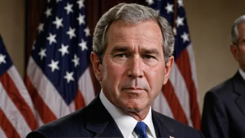 Et portrett av George W. Bush, USAs 43. president.