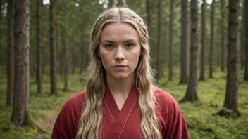 En kvinne med en sterk og beskyttende tilstedeværelse, som symboliserer betydningen av navnet Ragna.