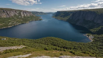 Et malerisk landskap av Lonevågs, som viser dens naturskjønnhet