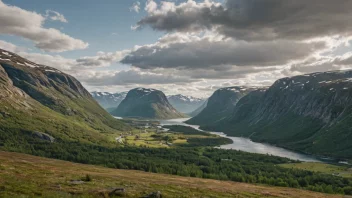 Et malerisk landskap av Storslettens i Norge.