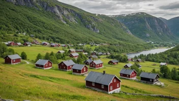Et malerisk landskap av Blakkestads i Norge.