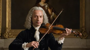 Et maleri av Antonio Vivaldi som spiller fiolin.