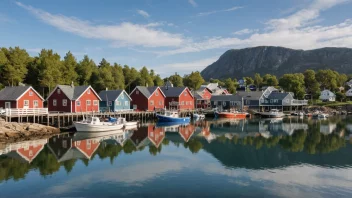 Et fotografi av Skarstadhamns, en sjarmerende kystlandsby i Norge.