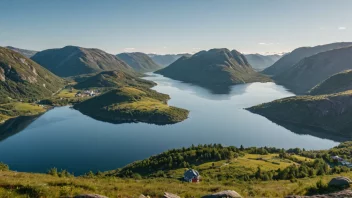 Et malerisk landskap av Disenås, som viser dets naturskjønnhet.