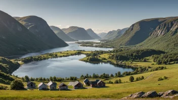 Et malerisk landskap av Nattland i Norge.