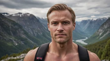 Et portrett av en norsk mann med en bestemt uttrykk, som representerer kvalitetene forbundet med navnet Erland.