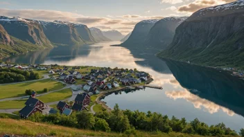 En malerisk landsby i Norge.