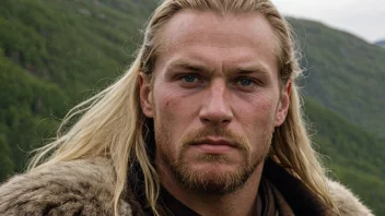 Et portrett av en norsk mann med et robust og maskulint utseende, som representerer navnet Odvar.