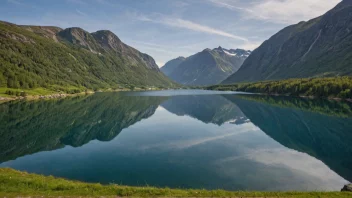 Et vakkert landskap av Brekkeidet, Norge.