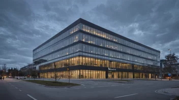 Et foto av Norsars kontorbygning i Norge