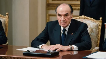 Et foto av François Mitterrand, den tidligere presidenten i Frankrike.