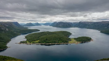 Et malerisk landskap av Kråkrøhamns i Norge
