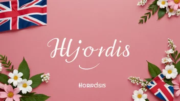 Et bilde som representerer kvinnenavnet Hjørdis med en touch av norsk kultur