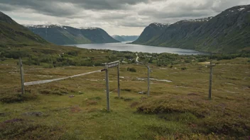 Et fredelig norsk landskap med en hint om Slenesets' beliggenhet.